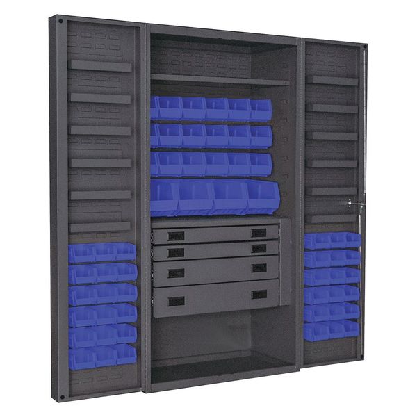 Extra-Heavy Duty Bin Cabinet, 36 in W, 72 in H, 24