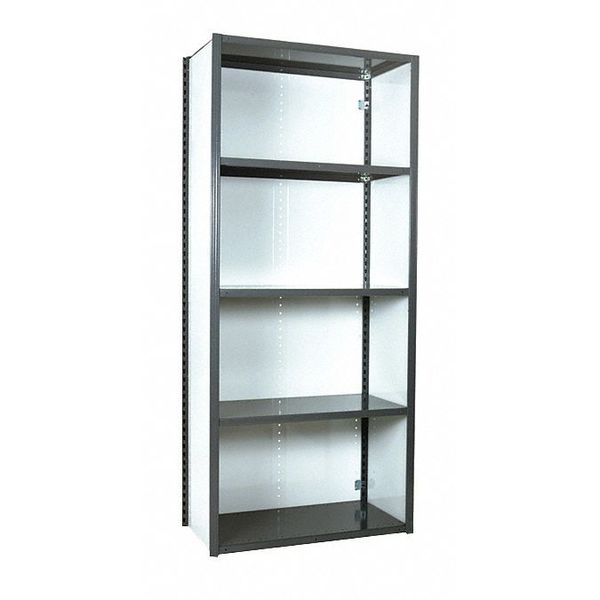 VGrip Shelf Clsd Strtr, 7X2DX4, W/5 shl, GY