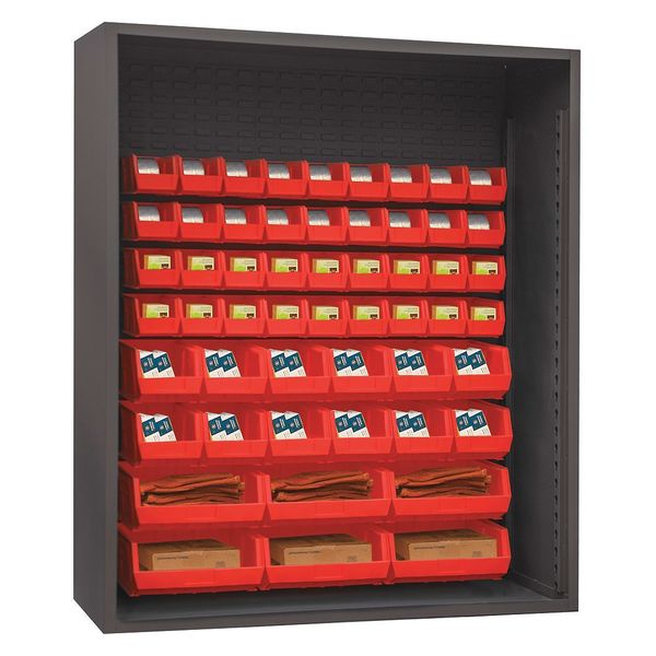 Heavy Duty Bin Cabinet, 60 in W, 72 in H, 24