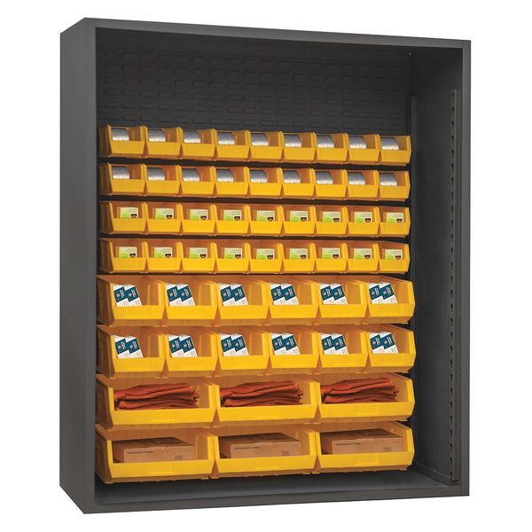 Heavy Duty Bin Cabinet, 60 in W, 72 in H, 24