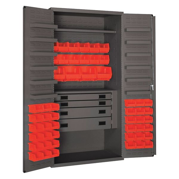 Extra-Heavy Duty Bin Cabinet, 36 in W, 72 in H, 24