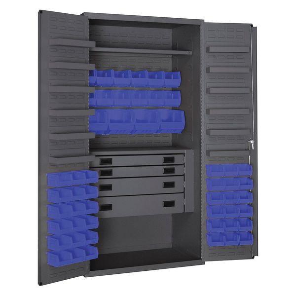 Extra-Heavy Duty Bin Cabinet, 36 in W, 72 in H, 24