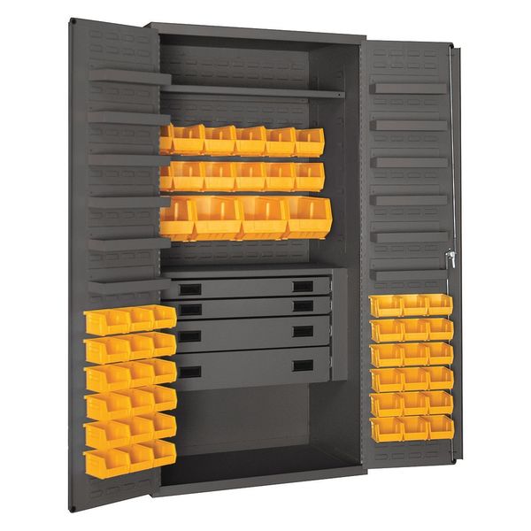 Extra-Heavy Duty Bin Cabinet, 36 in W, 72 in H, 24