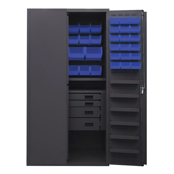 Extra-Heavy Duty Bin Cabinet, 36 in W, 72 in H, 24