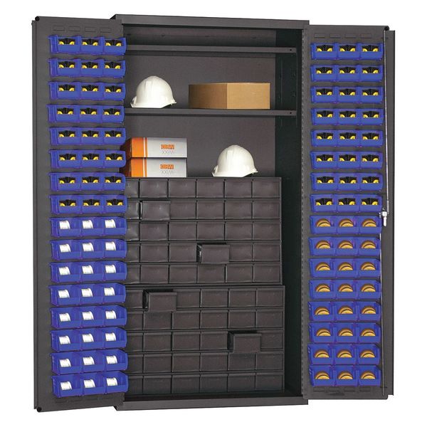Extra-Heavy Duty Bin Cabinet, 36 in W, 72 in H, 24