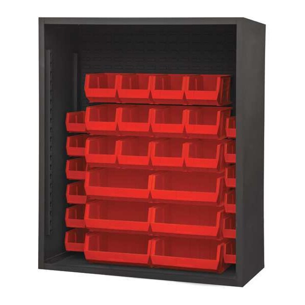 Heavy Duty Bin Cabinet, 48 in W, 60 in H, 24
