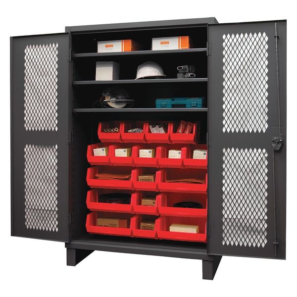 Super Duty Bin Cabinet, 48 in W, 78 in H, 24