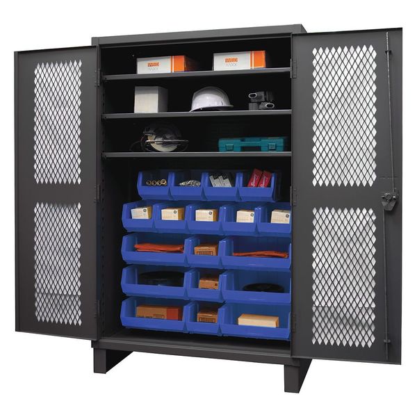 Super Duty Bin Cabinet, 48 in W, 78 in H, 24