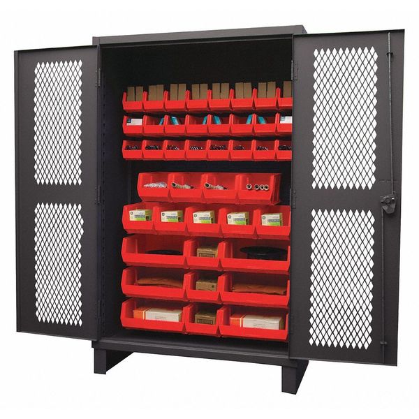 Super Duty Bin Cabinet, 48 in W, 78 in H, 24