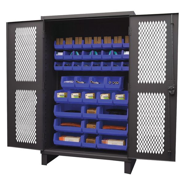 Super Duty Bin Cabinet, 48 in W, 78 in H, 24