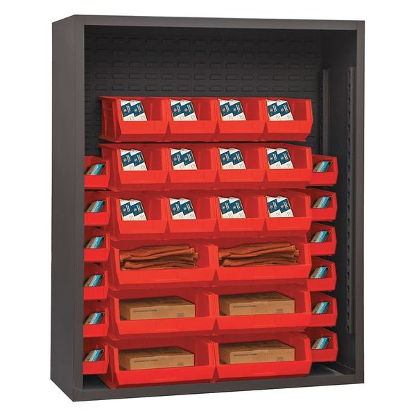 Heavy Duty Bin Cabinet, 48 in W, 60 in H, 18