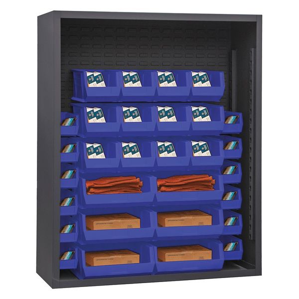 Heavy Duty Bin Cabinet, 48 in W, 60 in H, 18