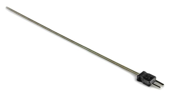 Thermocouple Probe, Type J, 12in, SS, 22 AWG