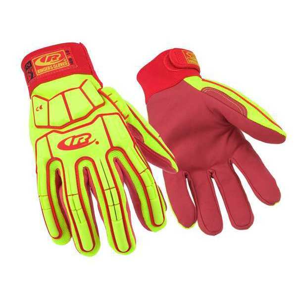 Impact Gloves, XL, Synthetic Leather, PR