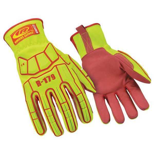 Impact Gloves, L, Full Finger, PR