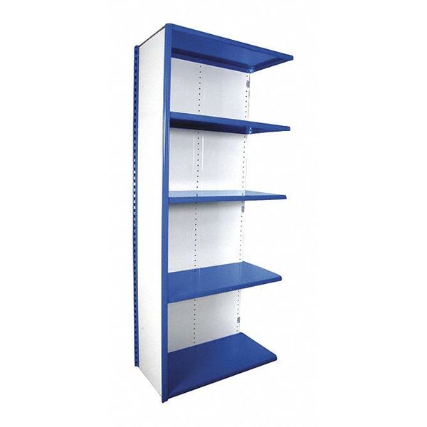 VGrip Shelf Closed Add, 7X18X4, W/5 shl, BL