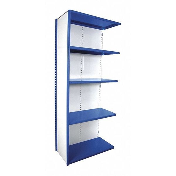 VGrip Shelf Clsd Add, 7X18DX42, W/5 shl, BL