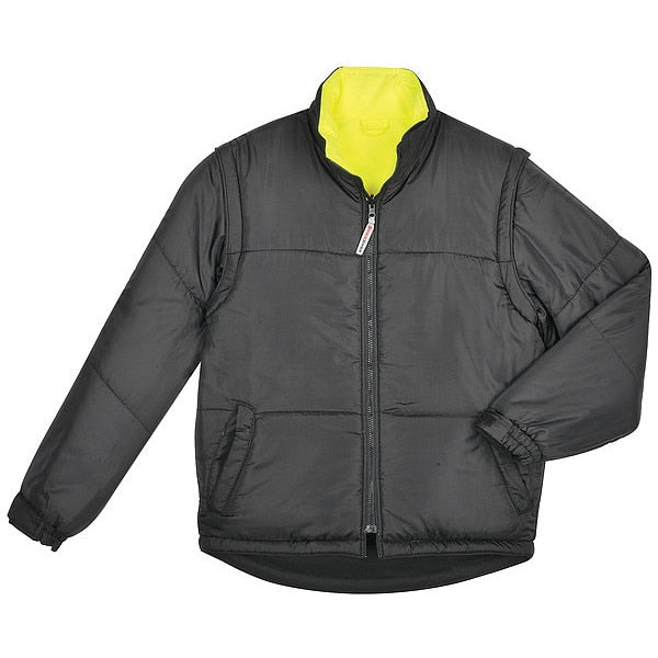 Fluorescent Green Polyester Parka size 5XL