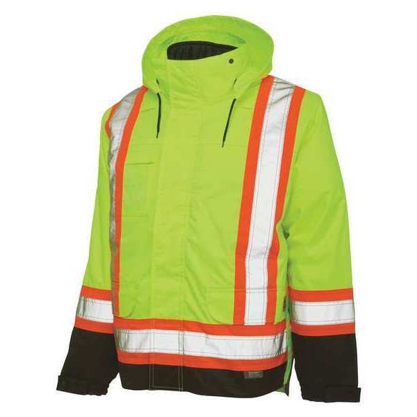 Fluorescent Green Polyester Parka size 5XL