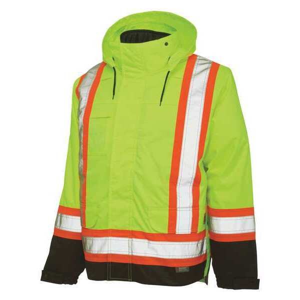 Fluorescent Green Polyester Parka size S
