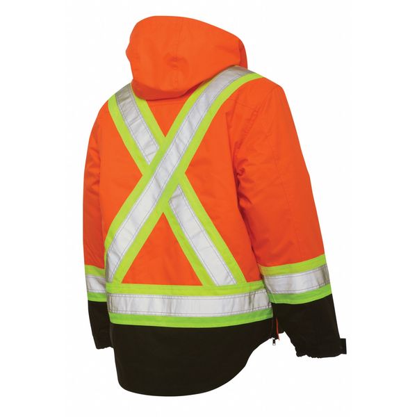 Fluorescent Orange Polyester Parka size XLT