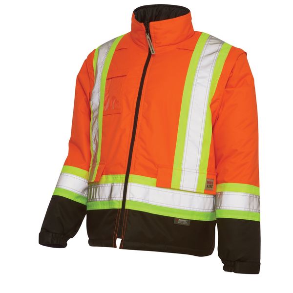 Fluorescent Orange Polyester Parka size 2XLT