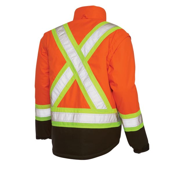 Fluorescent Orange Polyester Parka size XLT