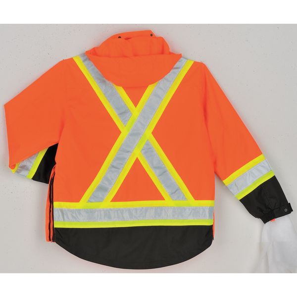 Fluorescent Orange Polyester Parka size L Tall