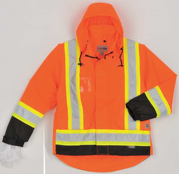 Fluorescent Orange Polyester Parka size XLT