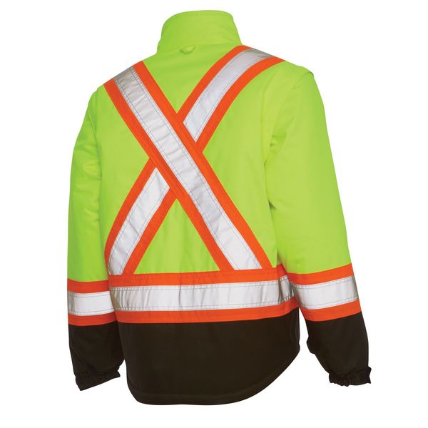 Fluorescent Green Polyester Parka size 5XL