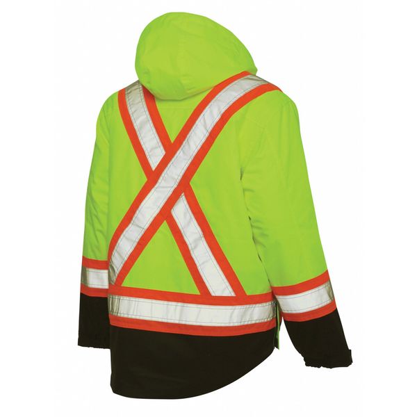 Fluorescent Green Polyester Parka size 5XL