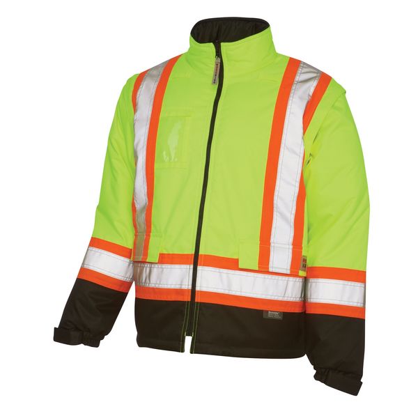 Fluorescent Green Polyester Parka size 5XL