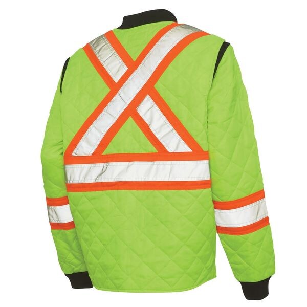 Fluorescent Green Polyester Jacket size 4XL