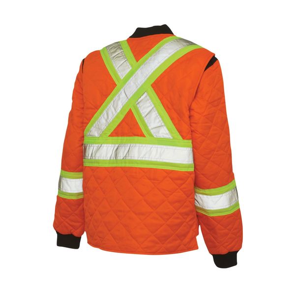Fluorescent Orange Polyester Jacket size XL