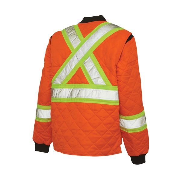 Fluorescent Orange Polyester Jacket size M