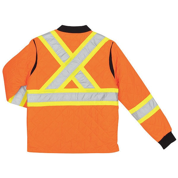 Fluorescent Orange Polyester Jacket size XL