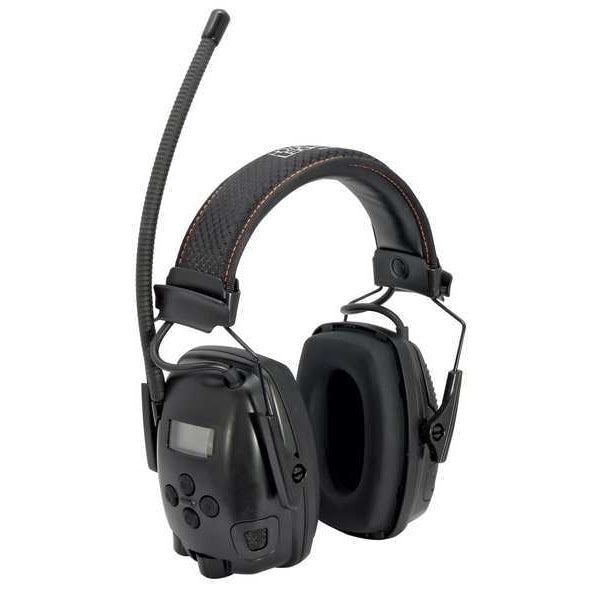 Over-the-Head Electronic Ear Muffs, 25 dB, Sync Electo, Black