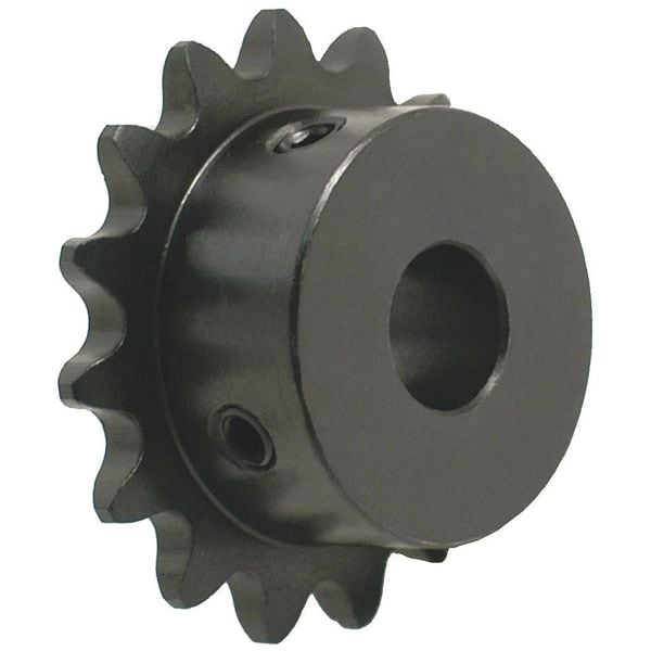 Finished Bore with Set Screws (No Keyway) Bore Roller Chain Sprocket, 25 Chain Size, 12 # of Teeth
