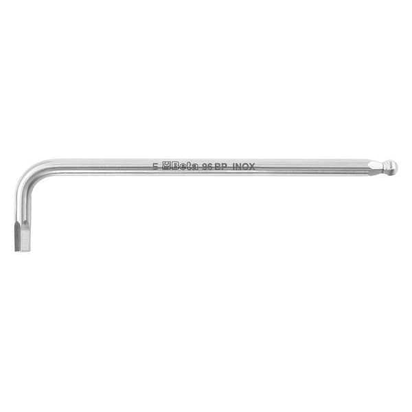Metric Plain Ball Hex Key, 2.5 mm Tip Size, 3 39/64 in Long, 7/8 in Short