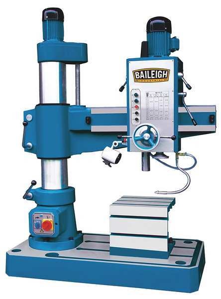 Radial Floor Drill Press, Geared Head Drive, 4 hp, 220 V, 6 Speed