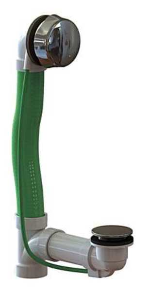 Bath Waste, Flexible, PVC, 16 In L