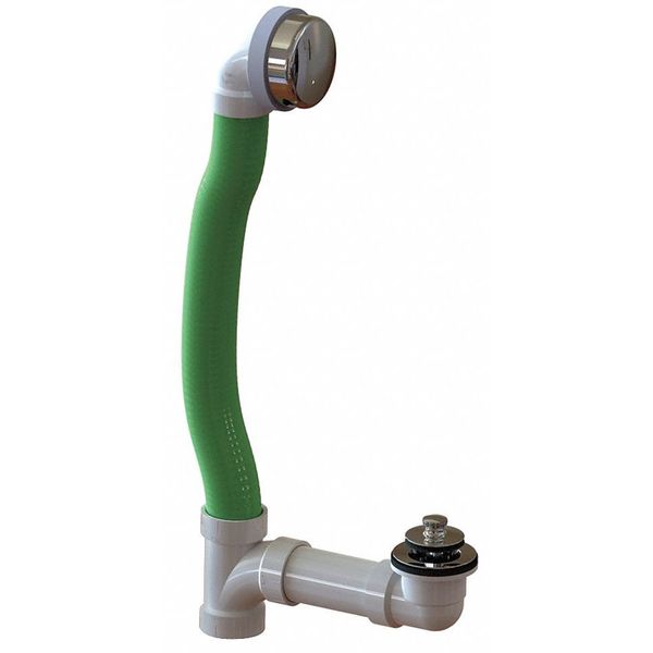 Bath Waste, Flexible, PVC, 24 In L