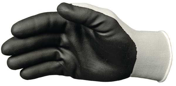 Foam Nitrile Coated Gloves, Palm Coverage, Black/Gray, L, PR