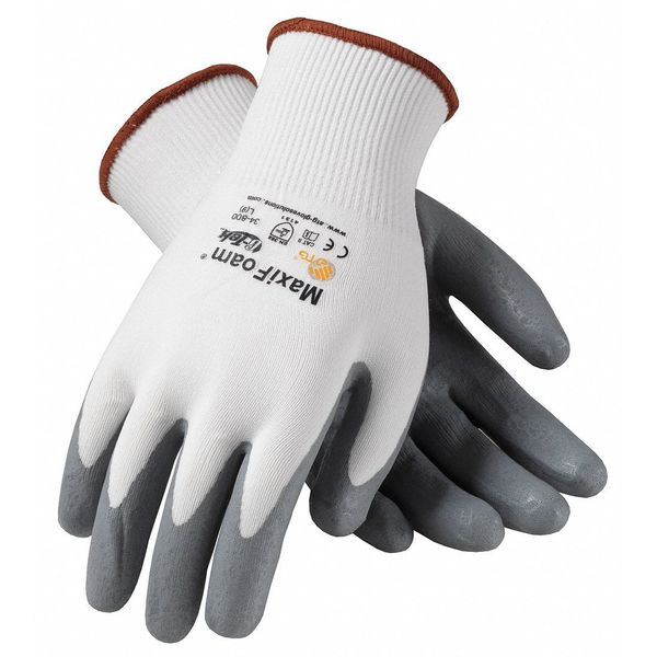 VF, Coated Gloves, Nitrile, L, W/G, 43FJ92, PR