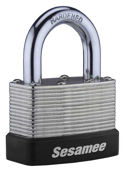 Combination Padlock, Bottom, Black/Silver