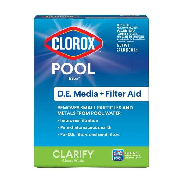 Pool & Spa Filter Aid, For D.E. and Sand Filters, Box, 24 lbs, Granular, Fragrance Free