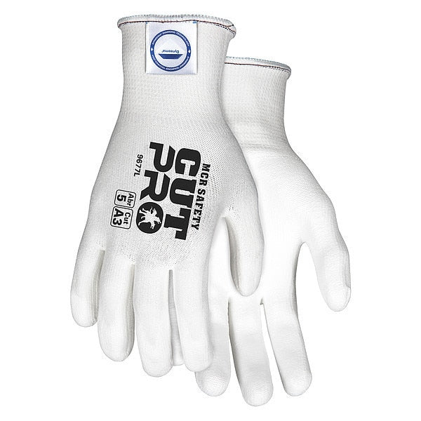 Cut Resistant Coated Gloves, A3 Cut Level, Polyurethane, M, 1 PR
