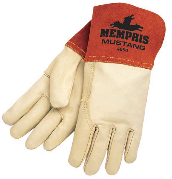 MIG/TIG Welding Gloves, Cowhide Palm, XL, PR