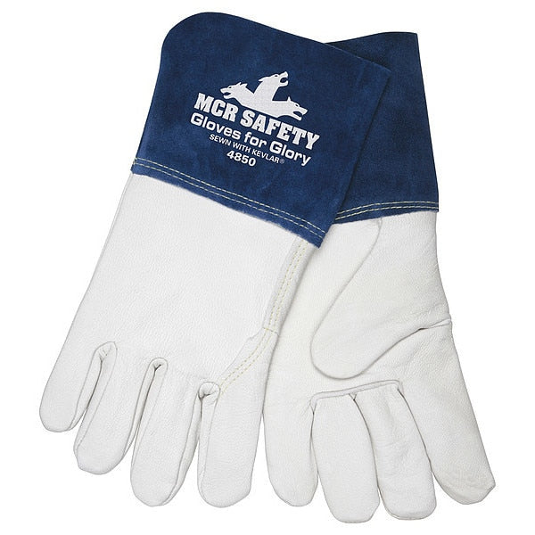 MIG/TIG Welding Gloves, Goatskin Palm, M, PR