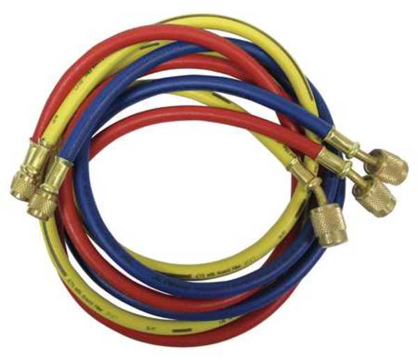 Manifold Hose Set, 60 In, Red, Yellow, Blue